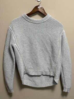 Banana Republic Light Gray Chunky Wool Blend Crewneck Sweater Women’s XS